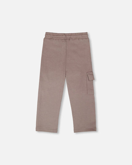 French Terry Sweatpants With Cargo Pocket Taupe
