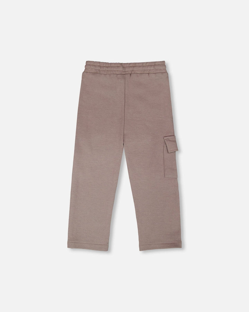French Terry Sweatpants With Cargo Pocket Taupe