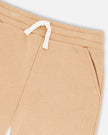 French Terry Sweatpants With Cross Seams Beige