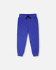 French Terry Sweatpants With Cross Seams Royal Blue