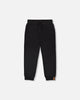 French Terry Sweatpants With Cross Seams Black