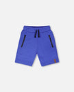 French Terry Shorts With Cross Seams Royal Blue