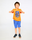 French Terry Shorts With Cross Seams Royal Blue