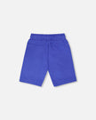 French Terry Shorts With Cross Seams Royal Blue