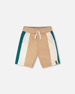 Sporty French Terry Shorts Beige
