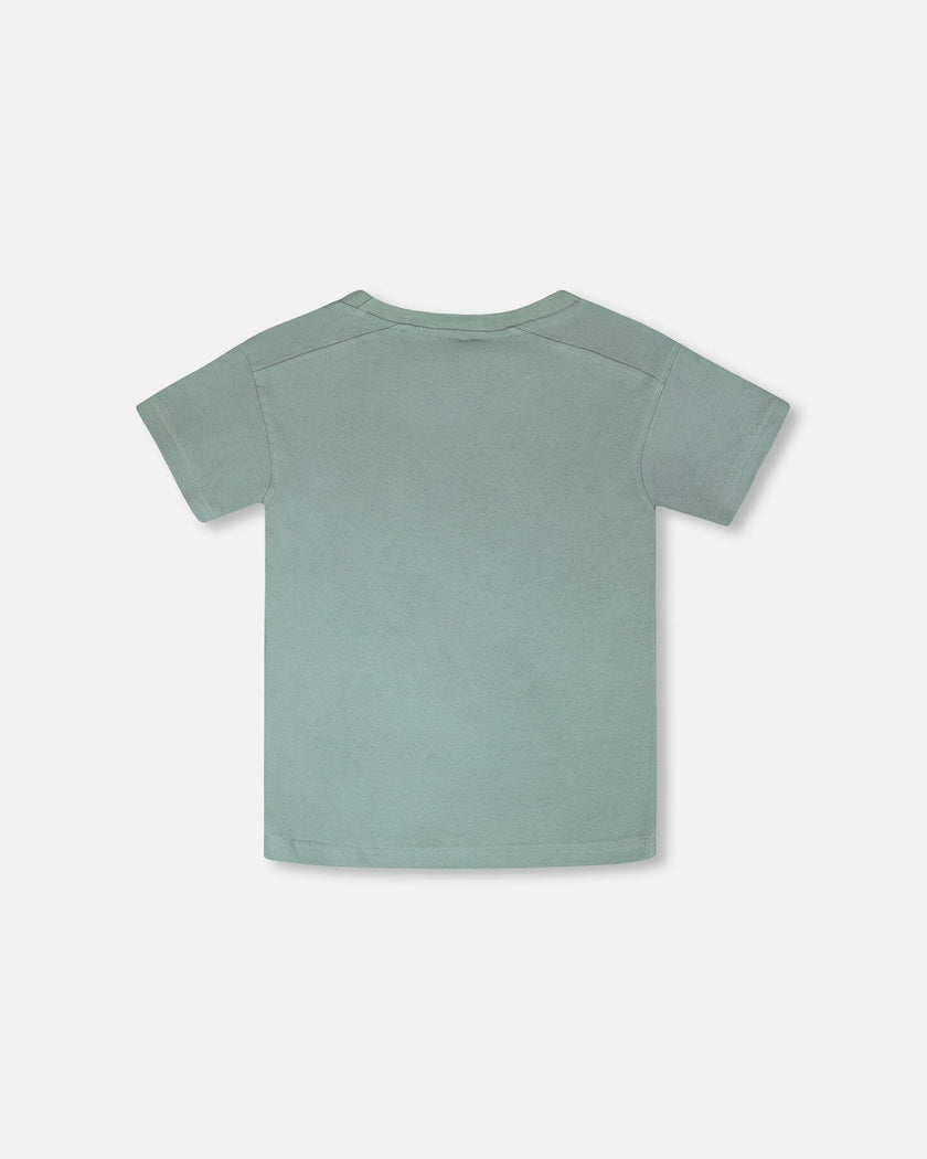 Organic Cotton Jersey T-Shirt With Cross Bag Green