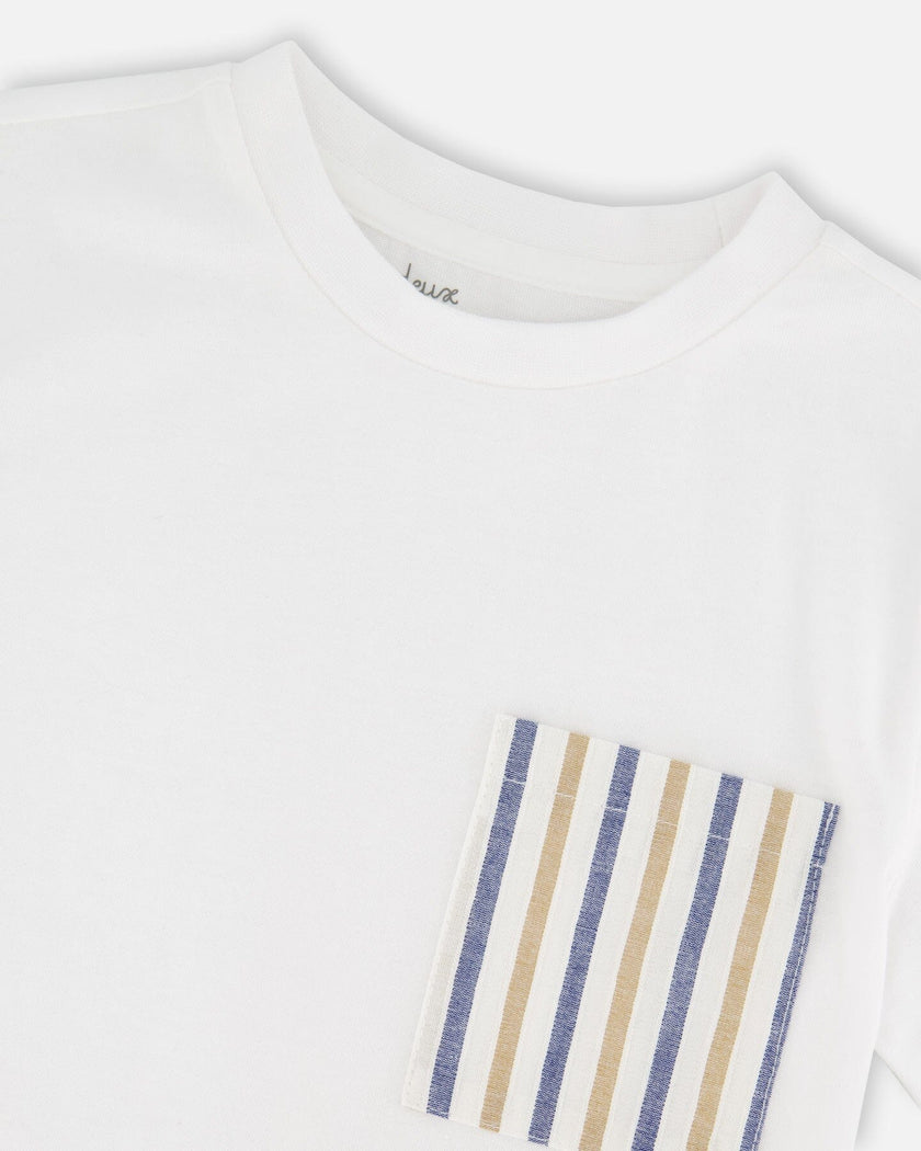 Jersey T-Shirt With Chest Pocket White