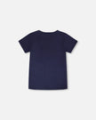 Jersey T-Shirt With Chest Pocket Dark Blue