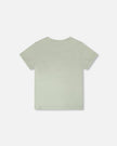 Organic Cotton Jersey T-Shirt With Print Sage