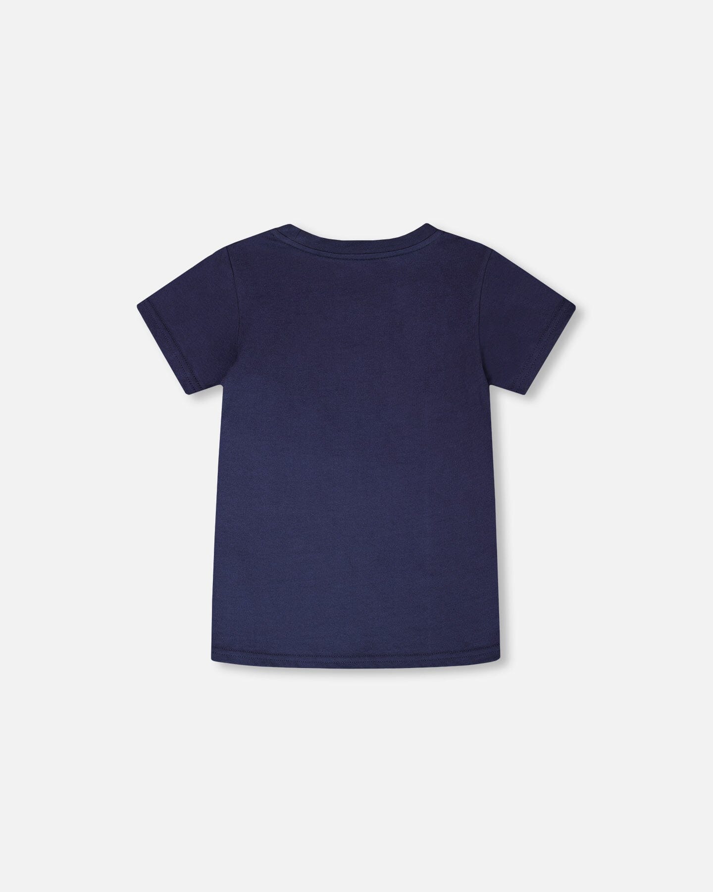 Organic Cotton Jersey T-Shirt With Bike Print Dark Blue