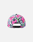 Cap Blue Floral And Leopard Print
