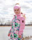 Stretch Jersey Hat Pink With Pompom