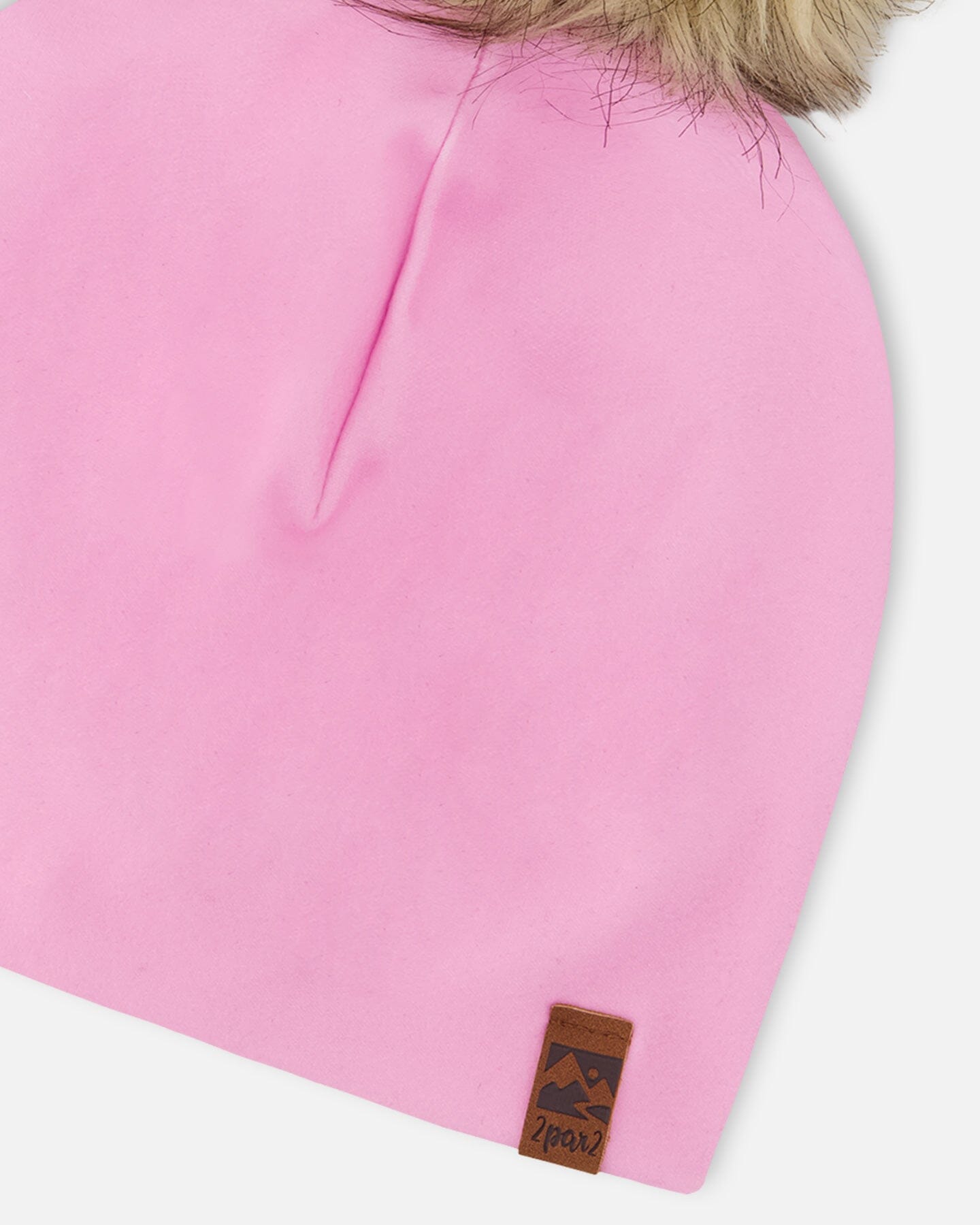 Stretch Jersey Hat Pink With Pompom