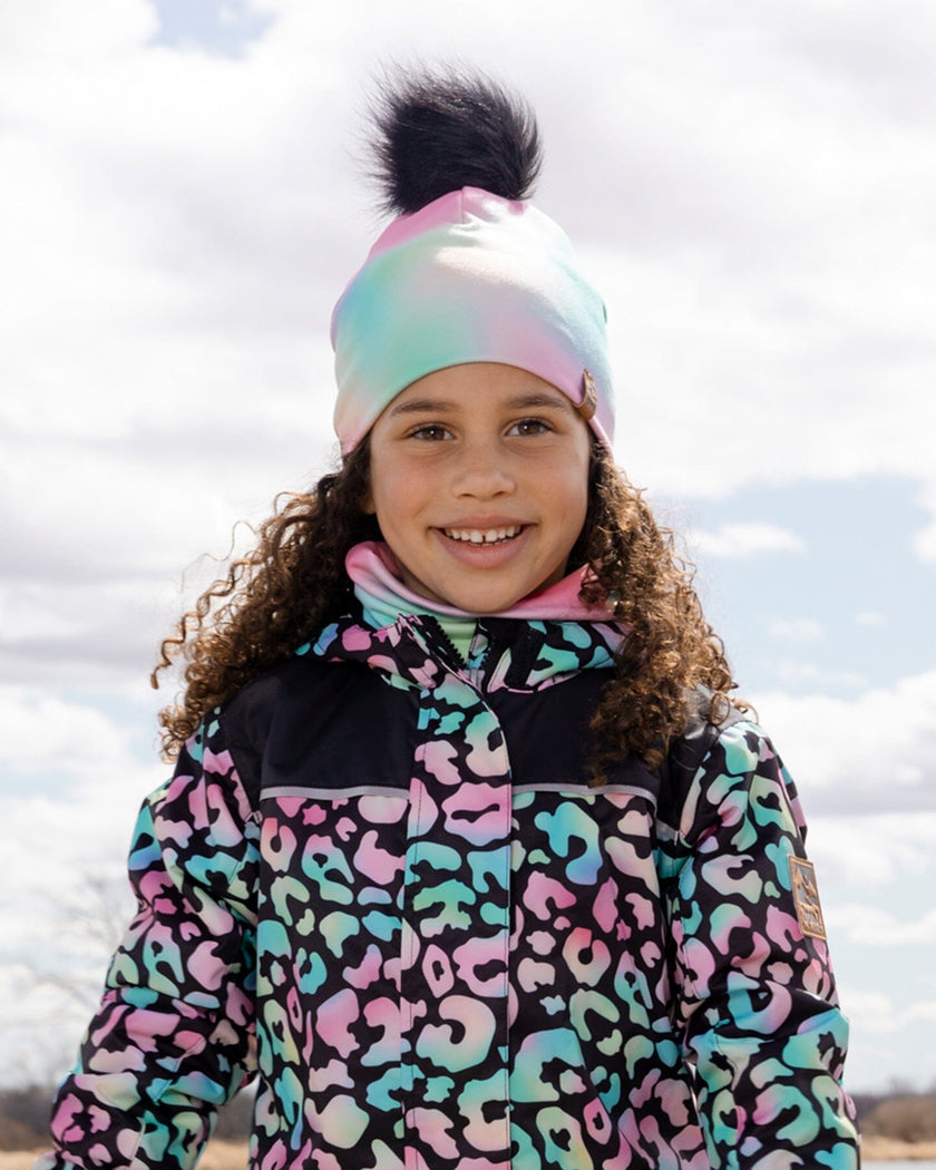 Stretch Jersey Hat Multicolored With Pompom