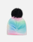 Stretch Jersey Hat Multicolored With Pompom