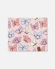Stretch Jersey Neck Tube Pink Printed Butterflies