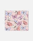 Stretch Jersey Neck Tube Pink Printed Butterflies