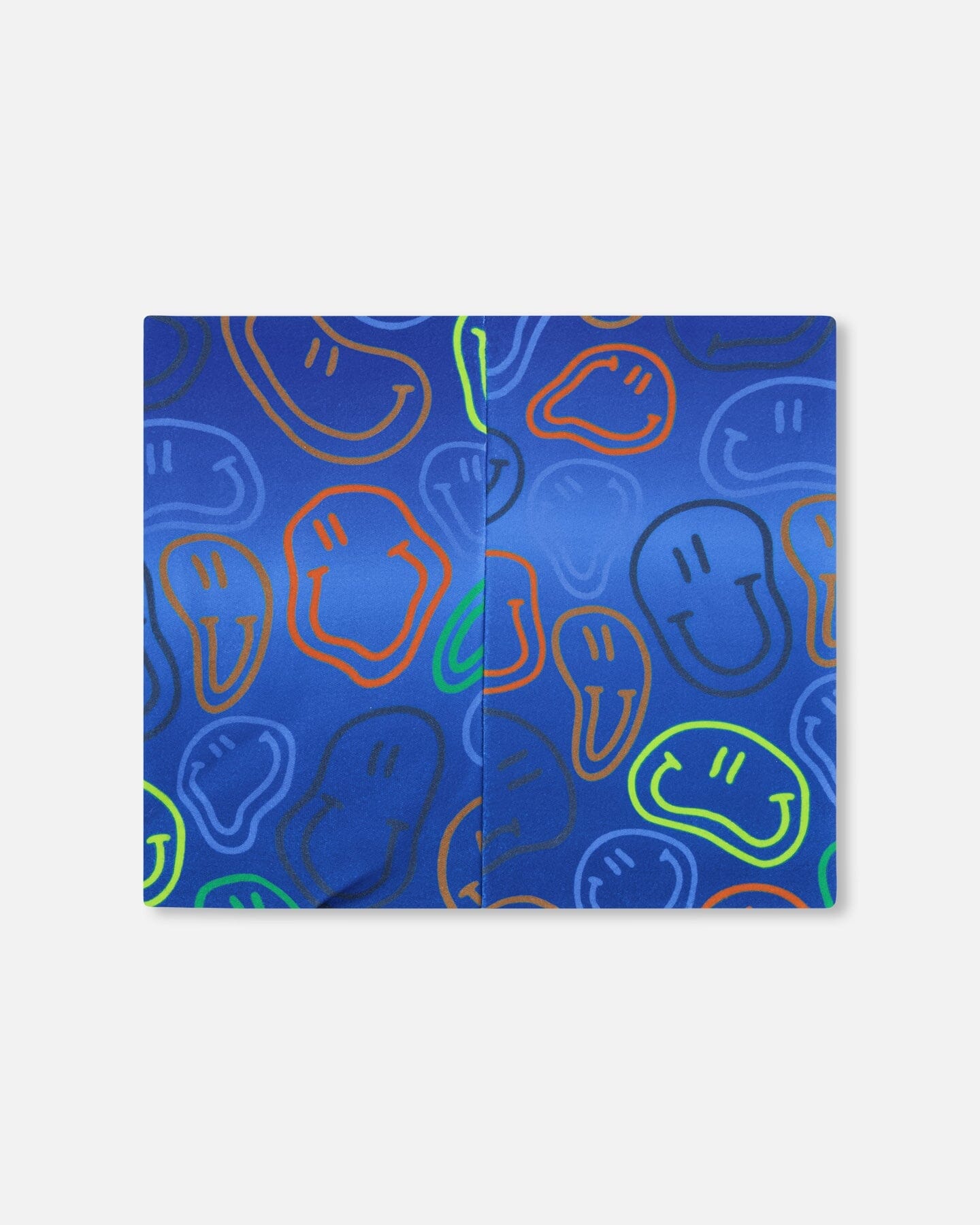 Stretch Jersey Neck Tube Blue Printed Smileys