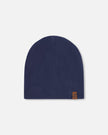 Stretch Jersey Beanie Navy Blue