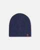 Stretch Jersey Beanie Navy Blue