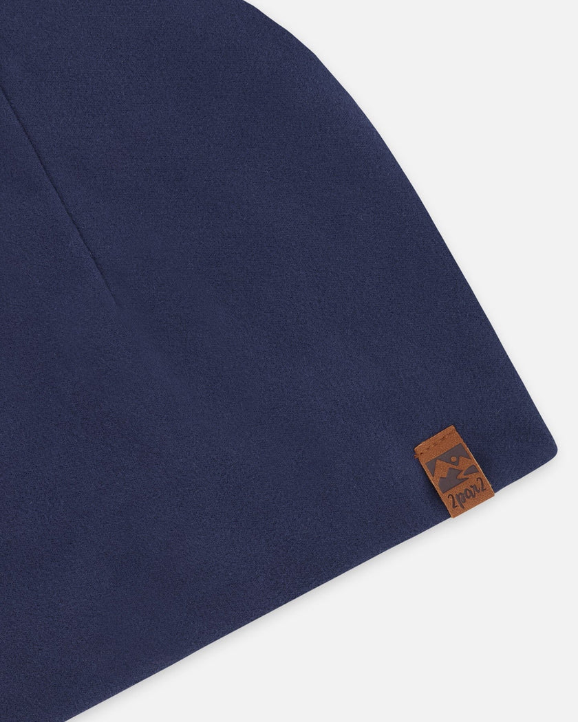 Stretch Jersey Beanie Navy Blue