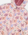 Mid-Season Jacket Pink Printed Butterflies