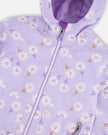Mid-Season Jacket Purple Daisy Print