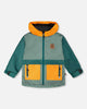 Mid-Season Jacket Dark Green And Orange