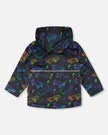 Mid-Season Jacket Black Printed Skateboards