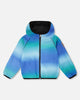 Windfleece Jacket Blue To Black Gradient