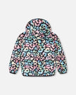 Quilted Mid-Season Jacket Black Animal Print