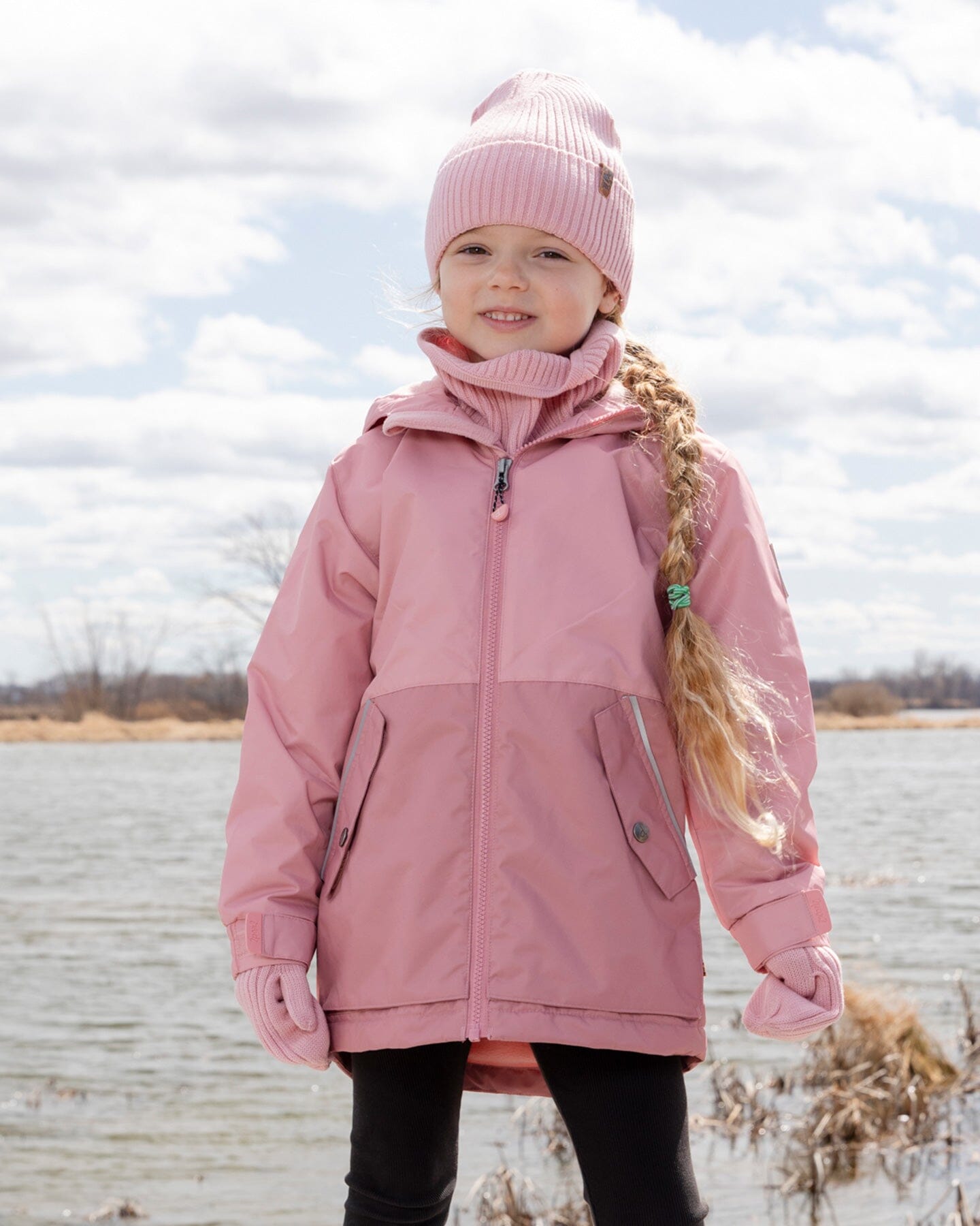 Mid-Season Jacket In Recycled Polyester Light Pink