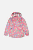 Packable Windbreaker In Polyester Pink Lollipop Print