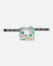 Packable Windbreaker In Polyester Green Smiling Flower Print