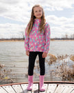 Packable Windbreaker In Polyester Pink Lollipop Print