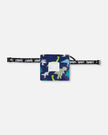 Packable Windbreaker In Polyester Blue Dinosaur Print