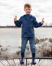 Packable Windbreaker In Polyester Blue Car Print