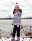Two-Piece Mid-Season Outerwear Set Multicolored Printed Smileys