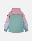 Two-Piece Mid-Season Outerwear Set Mauve Colorblock