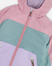 Two-Piece Mid-Season Outerwear Set Mauve Colorblock