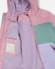 Two-Piece Mid-Season Outerwear Set Mauve Colorblock