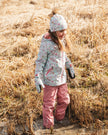 Two-Piece Mid-Season Outerwear Set Blue Mini Flower Print