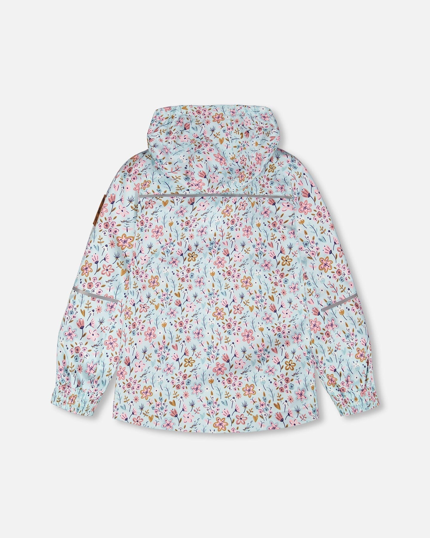 Two-Piece Mid-Season Outerwear Set Blue Mini Flower Print