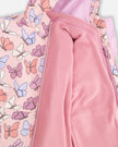 3-In-1 Two-Piece Mid-Season Outerwear Set Pink With Printed Butterflies