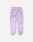3-In-1 Two-Piece Mid-Season Outerwear Set Purple Daisy Print