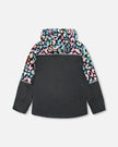 3-In-1 Two-Piece Mid-Season Outerwear Set Black Animal Print - Multicolored Inner Jacket