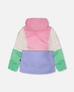 3-In-1 Two-Piece Mid-Season Outerwear Set Pink Colorblock