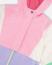 3-In-1 Two-Piece Mid-Season Outerwear Set Pink Colorblock