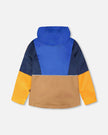 3-In-1 Two-Piece Mid-Season Outerwear Set Blue Colorblock