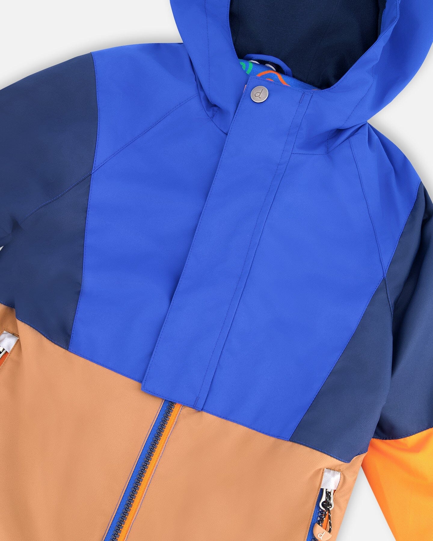 3-In-1 Two-Piece Mid-Season Outerwear Set Blue Colorblock